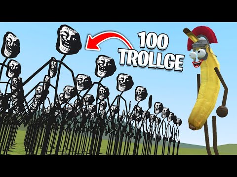 100 TROLLGE VS 1… BANANA?! (Garry's Mod)