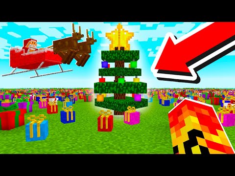 ABRINDO 10000 PRESENTES DE NATAL QUE GANHEI NO MINECRAFT