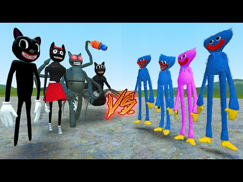All HUGGY WUGGY vs ALL CARTOON CATS!! Garry's Mod [Poppy Playtime]