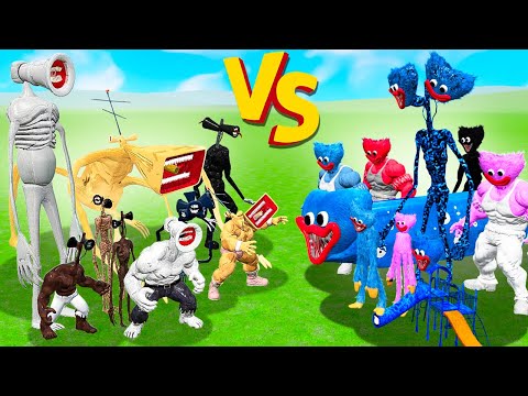 ALL HUGGY WUGGY VS ALL SIREN HEADS! Garry's Mod Sandbox!
