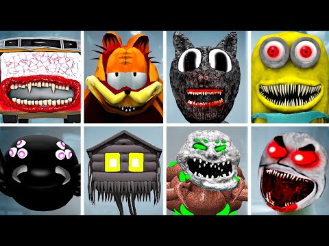 ALL KINDS SPIDERS MONSTERS! BUS EATER & NEW MONSTERS! Gmod  Garry's Mod Sandbox!