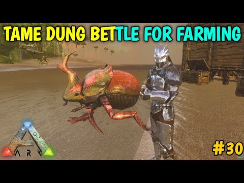 ARK SURVIVAL EVOLVED MOBILE :- HOW TO TAME DUNG BEETLE AND FERTILIZER || Part 30 || OneClue Gaming