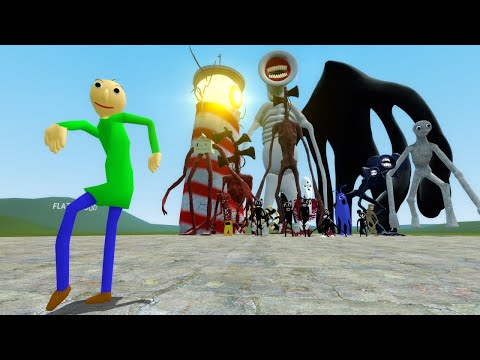 BALDI'S BASICS VS TREVOR HENDERSON CREATURES!! Garry's Mod Sandbox