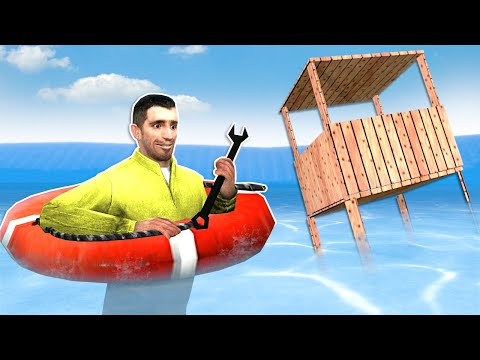 Building a Fort for TSUNAMI Survival! – Garry's Mod Gameplay