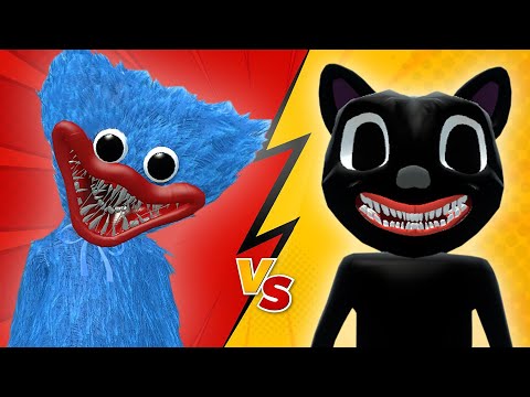 CARTOON CAT vs HUGGY WUGGY Strength Comparison – GarrysMod Sandbox