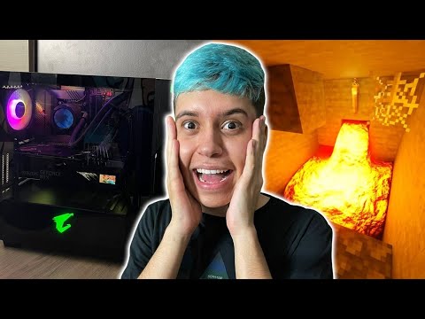 CONSEGUI UM NOVO PC GAMER PRA JOGAR MINECRAFT REALISTA!!