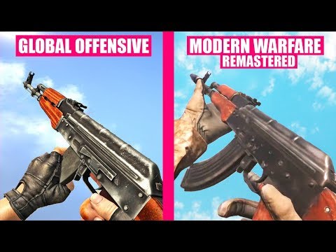 Counter-Strike Global Offensive Gun Sounds vs Call of Duty Modern Warfare Remastered