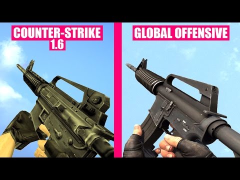Counter-Strike Global Offensive Gun Sounds vs Counter-Strike 1.6