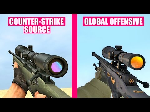Counter-Strike Global Offensive Gun Sounds vs Counter Strike Source