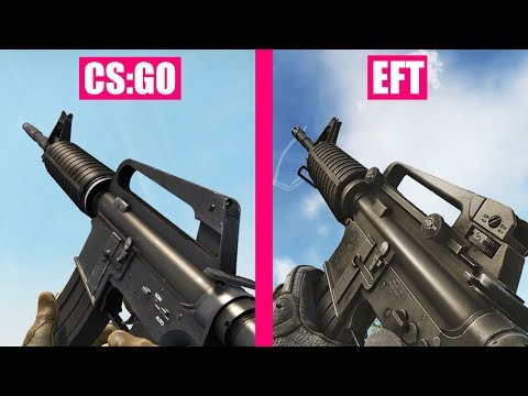 Counter-Strike Global Offensive vs Escape from Tarkov Weapons Comparison