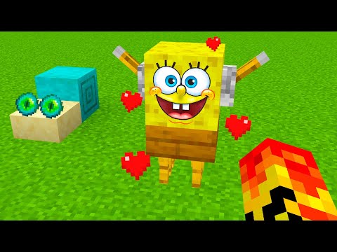 ESSE É O BOB ESPONJA CALÇA QUADRADA DO MINECRAFT (virou meu amigo)