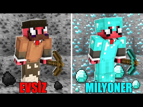 EVSİZ MADENCİ VS MİLYONER MADENCİ – Minecraft