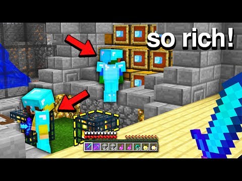 finding TWO AFK Minecraft Players inside this RICH underground Minecraft Base.. (RAIDED)