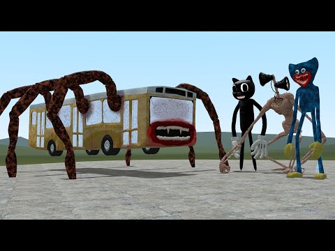 HOW STRONG IS THE NEW BUS EATER?! Garry's Mod [Trevor Henderson Creatures VS SCP-2086]