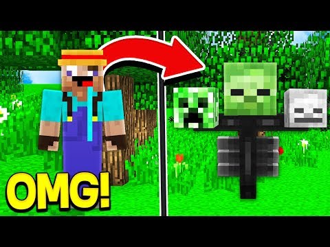 HOW TO TURN INTO ANY MINECRAFT MOB! (Minecraft Trolling)