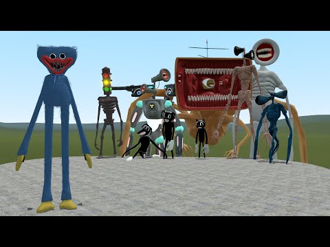 HUGGY WUGGY VS TREVOR HENDERSON CREATURES!! Garry's Mod [Poppy Playtime vs Siren Head, Cartoon Cat]