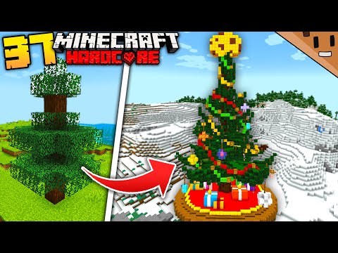 I Built a Giant CHRISTMAS TREE in Minecraft Hardcore! (#37)