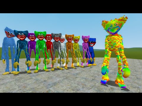 I COMBINED ALL HUGGY WUGGYS COLORS!! Garry's Mod Sandbox [Poppy Playtime]