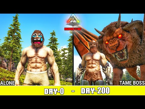 I Survive 200 Days in Deadly Hardcore Redwood 😭😨 : ARK: Survival Evolved 200 Days Survival [ Hindi ]