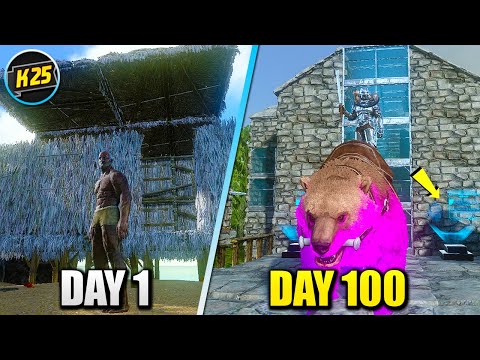 I Survived 100 Days in HARDCORE Ark Survival Evolved(Mobile)… Here's What Happened😬