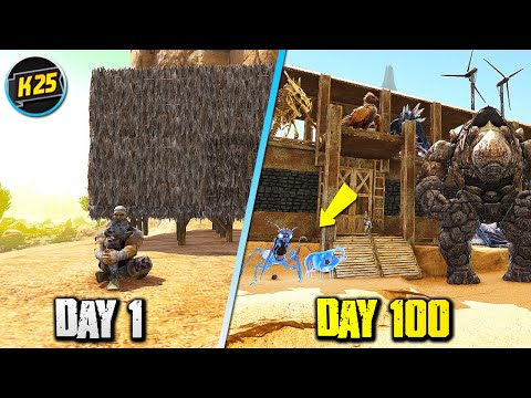 I Survived 100 Days of HARDCORE Ark Survival Evolved (SCORCHED EARTH + FEAR EVOLVED!) 😬