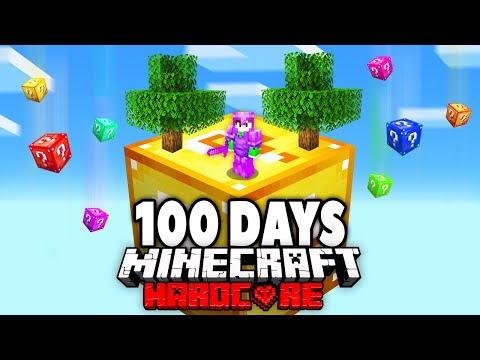I Survived 100 Days on ONE LUCKY BLOCK in Minecraft Hardcore…
