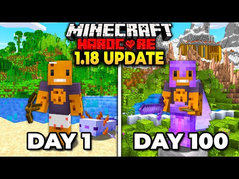 I Survived 100 Days on the NEW 1.18 UPDATE in Hardcore Minecraft… Here's What Happened