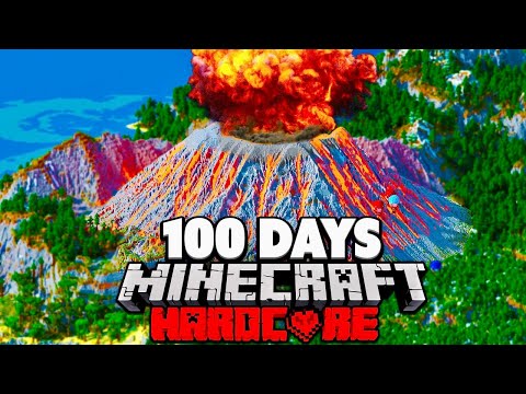 I Survived 100 Days on VOLCANO ISLAND in Minecraft Hardcore…