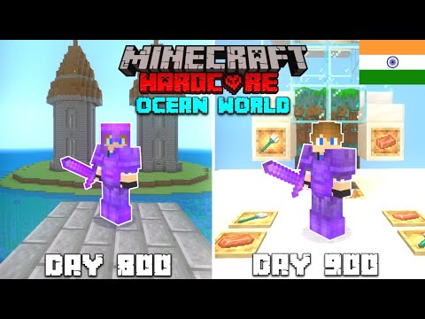 I Survived 900 Days In Ocean Only World In Minecraft Hardcore (HINDI)