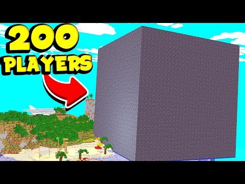 I TRAPPED 200 MINECRAFT PLAYERS INSIDE A CUBE OF BEDROCK FOR 1 WEEK | JeromeASF