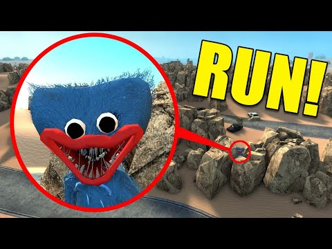 IF YOU SEE THIS SCARY HUGGY WUGGY TOY IN THE DUNES, RUN! FUN AND MADNESS IN Garry`s Mod