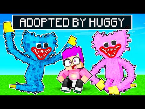 JUSTIN Gets ADOPTED By HUGGY WUGGY & KISSY MISSY In MINECRAFT! (UNBELIEVABLE!)