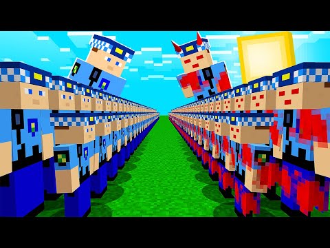 KORKUNÇ POLİS ORDUSU VS KEREM KOMİSER ORDUSU! 😱 – Minecraft