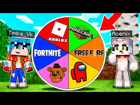 ¡La RULETA de los JUEGOS en MINECRAFT! 🎯😱 AMONG US FORTNITE GTA 5 y ROBLOX