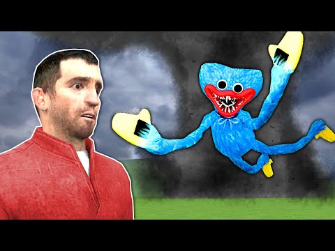 Leading HUGGY WUGGY into a Tornado! – Garry's Mod Poppy Playtime