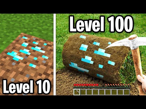 Minecraft, But From Level 1 To Level 100…