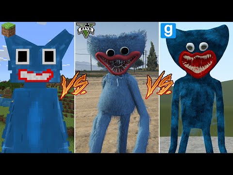 MINECRAFT HUGGY WUGGY VS GTA V HUGGY WUGGY VS GARRY'S MOD HUGGY WUGGY!! [Poppy Playtime]