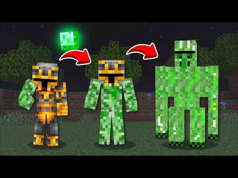 Minecraft MORPHING IN TO CREEPER TITAN GOLEM MOD / MUTANT MONSTERS !! Minecraft Mods