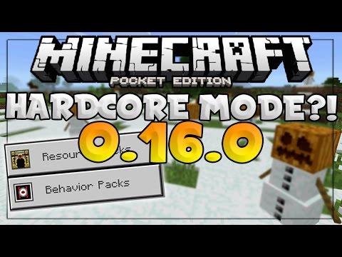 MINECRAFT PE 0.16.0 HARDCORE MODE!! – New Hardcore Add-On Download – Minecraft PE (Pocket Edition)
