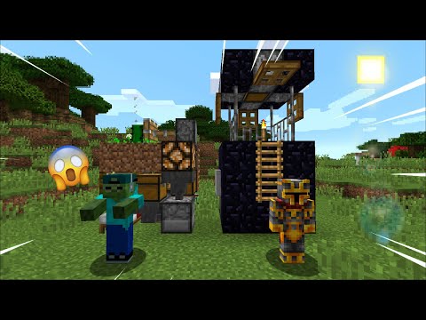 Minecraft PRIMITIVE SURVIVAL HOUSE MOD / SPAWN SURVIVAL STRUCTURES TO LIVE INSIDE !! Minecraft