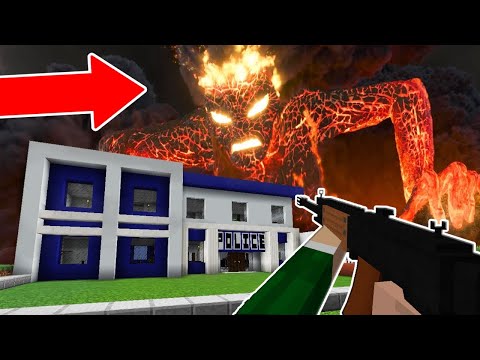 MONSTRO DE LAVA ATACOU A CIDADE DO MINECRAFT!! CONSEGUI SOBREVIVER?