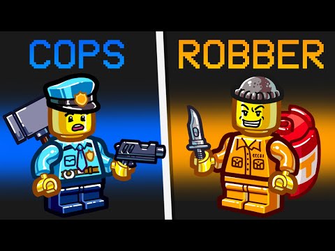 *NEW* LEGO COPS vs ROBBERS IMPOSTER ROLE in Among Us?!