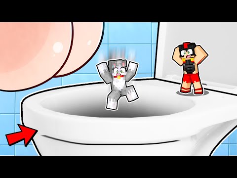¡NOS CAEMOS A UN INODORO GIGANTE! 💩🚽 PASO MINECRAFT en un RETRETE GIGANTE 😂