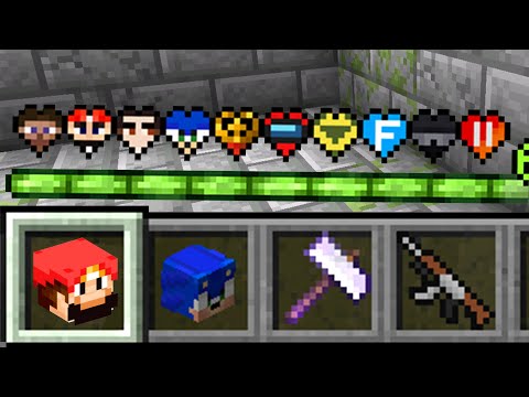 Paso Minecraft pero Los Corazones son Personajes de Videojuegos