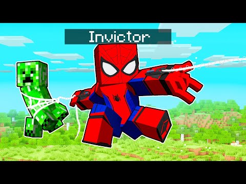 Paso MINECRAFT pero soy SPIDERMAN 🕷😱 INVICTOR RETO SUPERHEROES #1 🕸