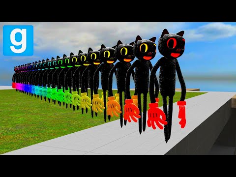 RAINBOW CARTOON CAT ARMY VS TOWERS! – Garry's mod Sandbox