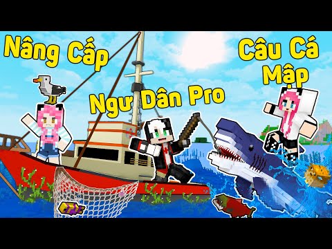 REDHOOD THỬ THÁCH 24 GIỜ SINH TỒN NGƯ DÂN TRONG MINECRAFT*MỀU CÂU ĐƯỢC CÁ MẬP SIÊU TO KHỔNG LỒ MCPE