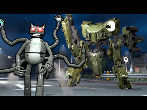Robot Cartoon Cat vs Mech! – Garry's Mod Gameplay
