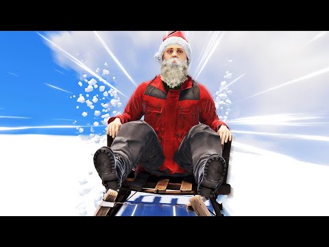 Rust 100 players but it's a sled race…