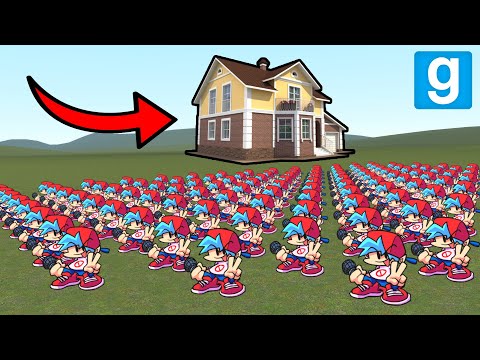 TERRIFYING BOYFRIEND ARMY VS HOUSES! – Garry's mod Sandbox